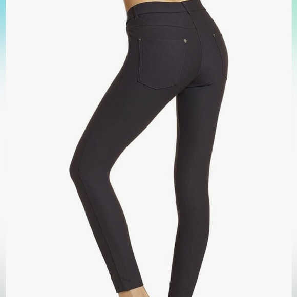 NWOT Hue Women's Essential Denim Black Leggings Sz S - Picture 2 of 10